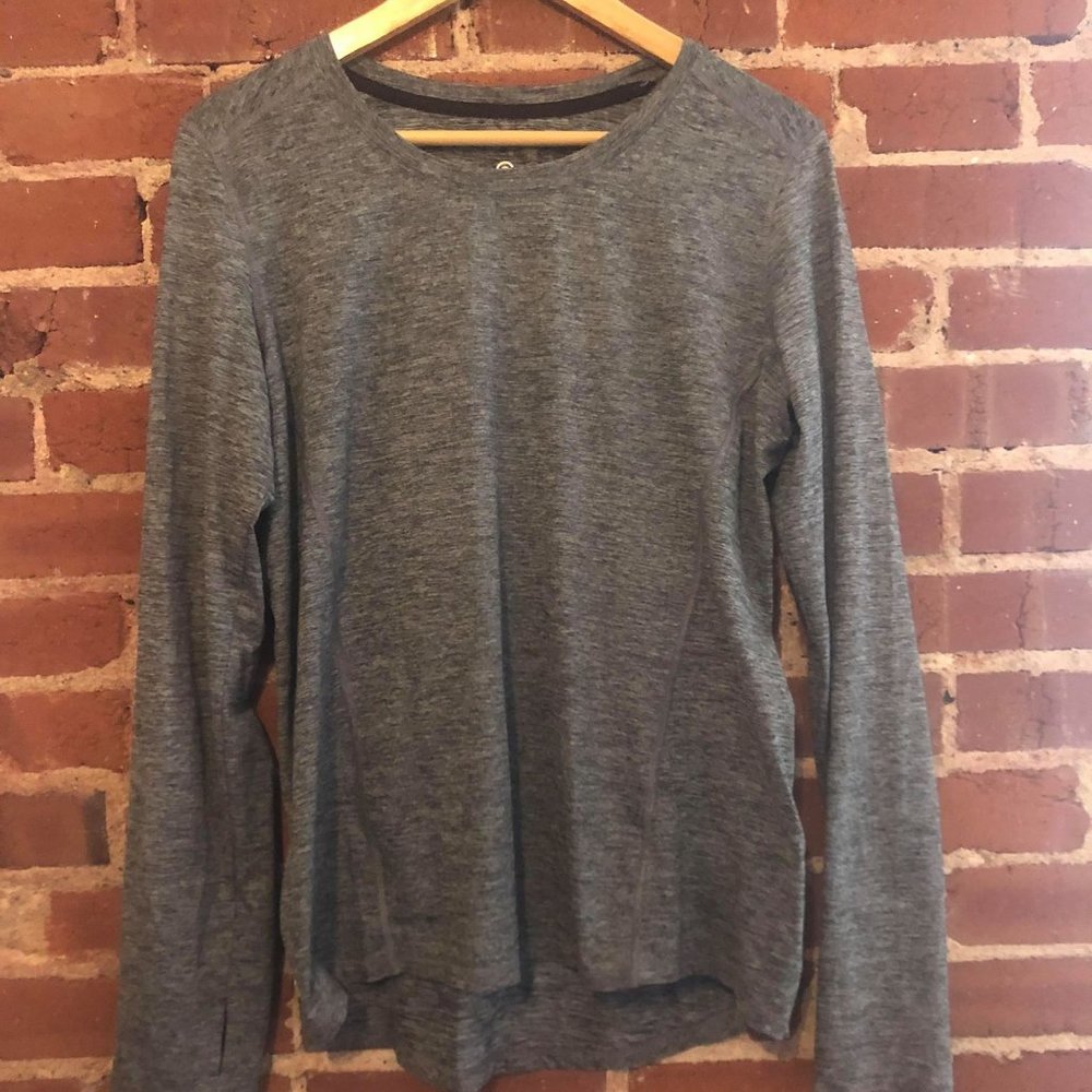 Champion C9 Gray Wicking Long Sleeve Workout Top